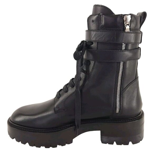 Amiri Double-buckle Combat Boots 39 9 Black New - Picture 7 of 15